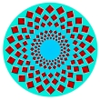 Optical illusions: Rotating rays