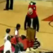 Funny videos : Mascot gets served