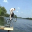 Extreme videos: A crazy extremely skinny white dude does some bike